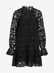 Čierne dámske šaty s madeirou VILA Vibradie M