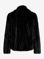VILA Čierna dámska zimná bunda VILA Vifluffy XS