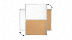 Allboards , korková a magnetická tabule v hliníkovém rámu 120x90cm, CO129