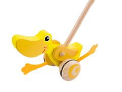 Classic world Drevená hračka na ťahanie , kačica (tlačiareň na tyči)