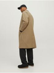 Jack&Jones Béžový pánsky kabát s prímesou vlny Jack & Jones Harry S