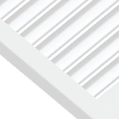 Vidaxl Lamelové dvierka na skrinku 2 ks, biele 61,5x59,4 cm, borovica
