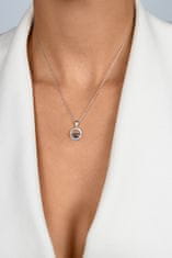 Brilio Silver Módny strieborný náhrdelník so zirkónmi NCL139W World Icon (retiazka, prívesok)