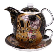 Home Elements  Súprava na čaj 3 ks, Klimt, Bozk tmavý