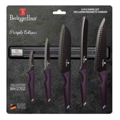 Berlingerhaus Súprava nožov s magnetickým držiakom 6 ks Purple Eclipse Collection
