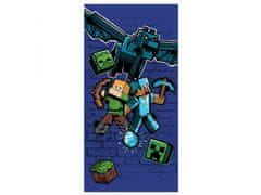 sarcia.eu Minecraft Osuška tmavomodrá, bavlnená osuška 70x140 cm