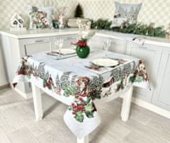 Dům Vánoc Gobelínový vianočný obrus s motívom Zimná krajina 137x180 cm