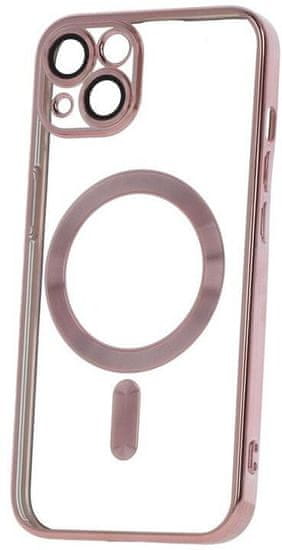 CPA C.P.A. silikonové TPU pouzdro Mag Color Chrome pro iPhone 15 Pro, růžovo-zlatá