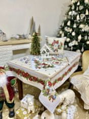 Dům Vánoc Gobelínový vianočný obrus s motívom Zvončeky 137x137 cm