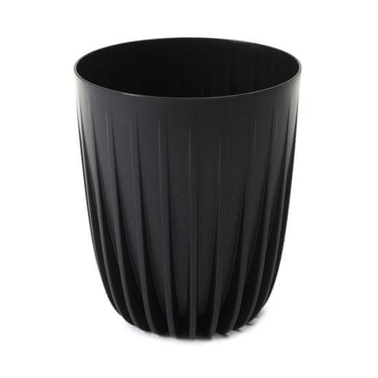 ModernHome Kvetináč Stripped ECO recycling čierny 25xh30 cm