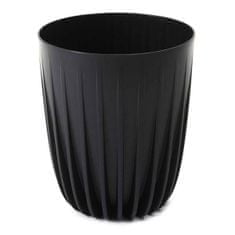 ModernHome Kvetináč Stripped ECO recycling čierny 30xh36 cm