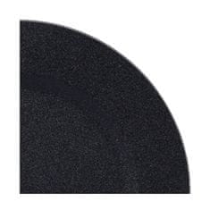 ModernHome Čierny tanier s trblietkami 33 cm