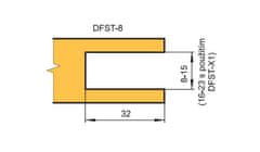 RH+ Fréza drážkovacie nastaviteľná DFST-8, 8-15 mm (22016008)