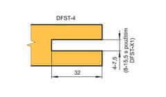 RH+ Fréza drážkovacie nastaviteľná DFST-4, 4-7,5 mm (22016004)