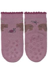 Sterntaler Ponožky protišmykové Medvedík ABS 2ks v balení purple dievča veľ. 21/22 cm- 18-24 m