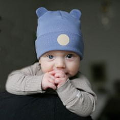Pupill Čiapka Misio bavlna s uškami modrá chlapec 38-40 cm