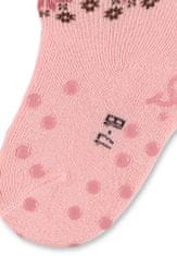 Sterntaler Ponožky protišmykové Medvedík ABS 2ks v balení light red dievča veľ. 19/20 cm- 12-18 m