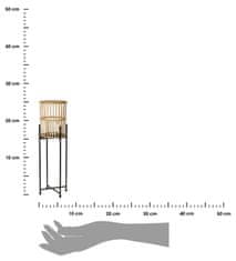 ModernHome Bambusový lampáš na stojane 68,5 cm