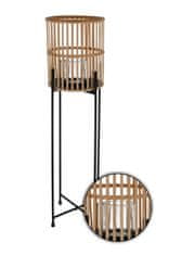 ModernHome Bambusový lampáš na stojane 92 cm