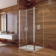 Mereo Lima, sprchovací kút 1200x1200 cm, štvorec, chróm ALU, dvere lietacie, sklo Číre, MER-CK86553K