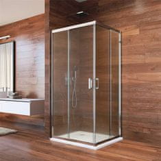Mereo Lima, sprchovací kút 1000x1000 cm, štvorec, chróm ALU, sklo Point, MER-CK608A42K