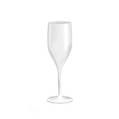 GOLD PLAST Plastový pohár na šampanské Flute 150ml - nerozbitný, biely