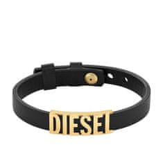 Diesel Čierny kožený náramok DX1440710