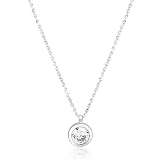 JVD Elegantný strieborný náhrdelník so zirkónom SVLN0440XH2BI45