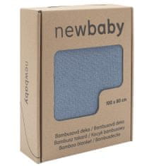 NEW BABY Bambusová pletená deka New Baby 100x80 cm blue 