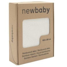 NEW BABY Bambusová pletená deka New Baby 100x80 cm cream 
