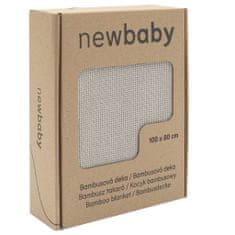 NEW BABY Bambusová pletená deka New Baby 100x80 cm light grey 