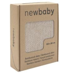 NEW BABY Bambusová pletená deka New Baby 100x80 cm beige 
