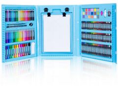 TopKing Výtvarná sada na maľovanie v kufríku 208 ks modrá