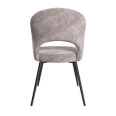 Danish Style Jedálenská stolička Chantal, zamat, šedá