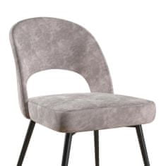 Danish Style Jedálenská stolička Chantal, zamat, šedá