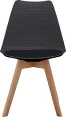 Danish Style Jedálenská stolička Armin (SET 2 ks), plast, čierna