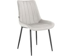 Danish Style Jedálenská stolička Alzira (SET 2 ks), zamat, svetlo šedá