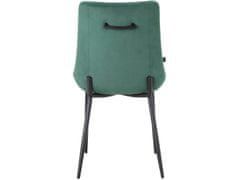 Danish Style Jedálenská stolička Alzira (SET 2 ks), zamat, zelená