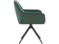 Danish Style Jedálenská stolička Tokyo (SET 2 ks), zamat, zelená
