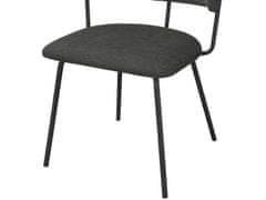 Danish Style Jedálenská stolička Claudia (SET 2 ks), textil, tmavo šedá