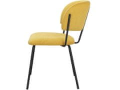 Danish Style Jedálenská stolička Claudia (SET 2 ks), textil, žltá