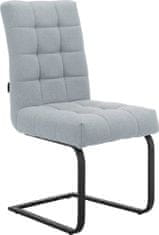 Danish Style Jedálenská stolička Terza (SET 2 ks), textil, svetlo šedá