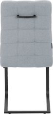 Danish Style Jedálenská stolička Terza (SET 2 ks), textil, svetlo šedá