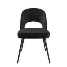 Danish Style Jedálenská stolička Chantal, zamat, čierna