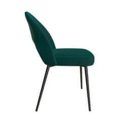 Danish Style Jedálenská stolička Chantal, zamat, zelená