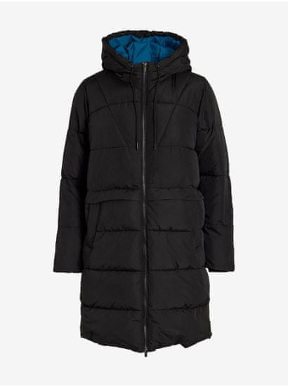 VILA Čierny dámska zimná prešívaný kabát VILA Vikaria Padded L/S Coat