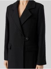 Vero Moda Čierny dámsky kabát s prímesou vlny VERO MODA Reno L