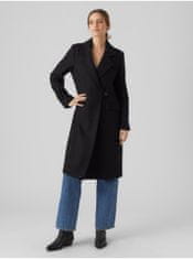 Vero Moda Čierny dámsky kabát s prímesou vlny VERO MODA Reno XS