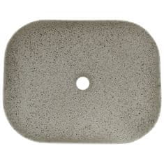Vidaxl Umývadlo na dosku sivé obdĺžnikové 48x37,5x13,5 cm keramické