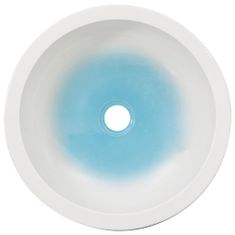 Vidaxl Umývadlo na dosku bielo-modré okrúhle Φ41x14 cm keramické